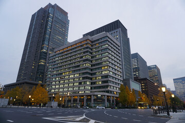 Fototapeta na wymiar Tokyo Skyscrapers Marunouchi Chiyoda City Japan Stock Photo Stock Images Stock Pictures