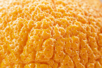 extreme closeup of a orange fruit texture. Abstract background. mandarin skin texture close up...