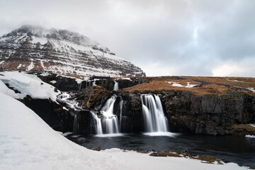 waterfall in winter