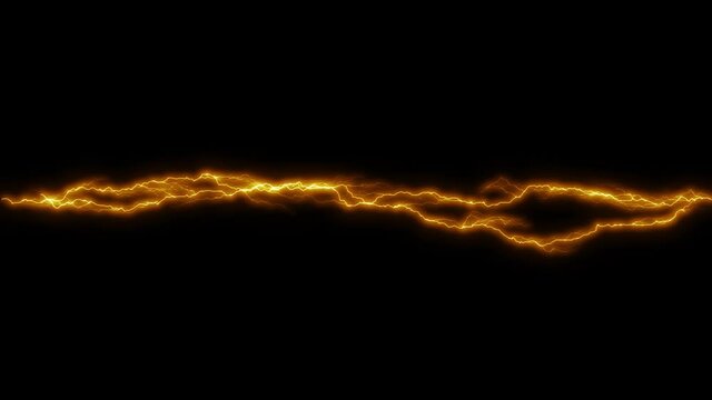 Electric Thunder Fire Strikes Kinetic Action Fx Loop/ 4k animation of a dynamic kinetic distorted electrical thunder strikes background with shining rays twitching
