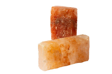 Red pink broun orange himalayan salt blocks