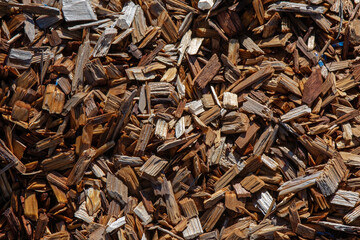 wood chips to be used as mulch