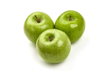 Granny smith apples, isolated on white background