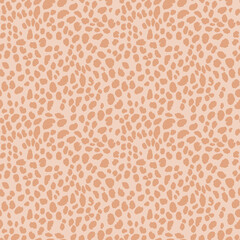 Abstract modern leopard seamless pattern. Animals trendy background. Beige and black decorative vector stock illustration for print, card, postcard, fabric, textile. Modern ornament of stylized skin.
