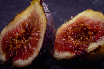 fresh figs on a wooden board