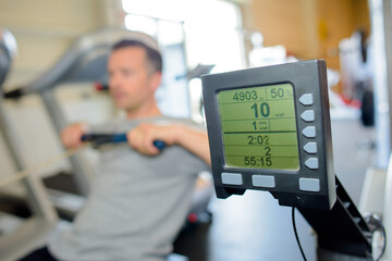 man is training in the gym