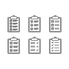 Checklist icon flat style isolated on background. Checklist sign symbol for web site and app design.