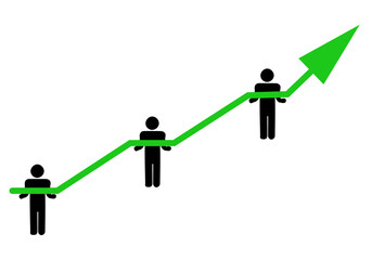 Gráfico de trabajo social en fondo blanco.