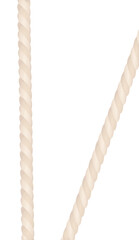 Brown rope, white background. vector illustration