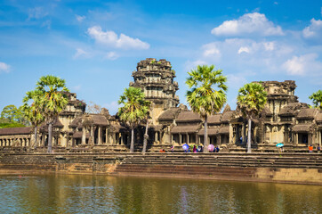 Fototapeta premium Gate of ancient temple complex Angkor Wat, Siem Reap, Cambodia.
