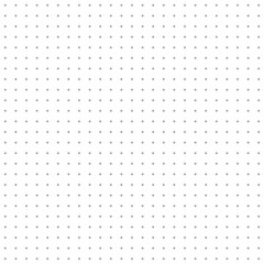 Grid paper. Dotted grid on white background. Abstract dotted transparent illustration with dots. White geometric seamless pattern for school, copybooks, notebooks, diary, notes, banners, print, books.