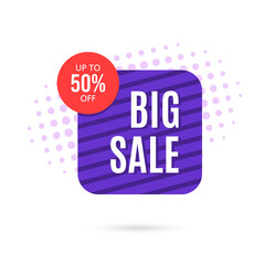Promotional sale banner template design, vector illustration