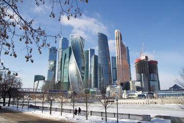 Fototapeta na wymiar Moscow downtown city skyline