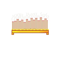 Incense burner pixel art. Vector illustration. Chinese New Year.