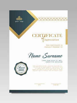 Certificate template awards diploma background vector modern design simple elegant and luxurious elegant. layout vertical in A4 size