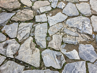 Stone wall background in near plan