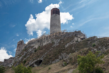 Ruins of the medieval Olsztyn castle in Poland