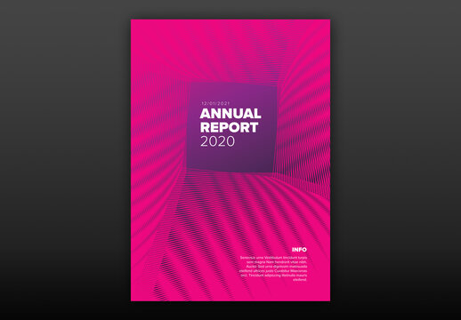 Purple Annual Report Front Cover Page Layout