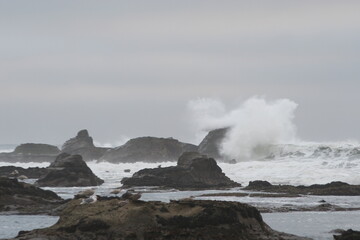 Mavericks Waves Half moon Bay Foggy Day