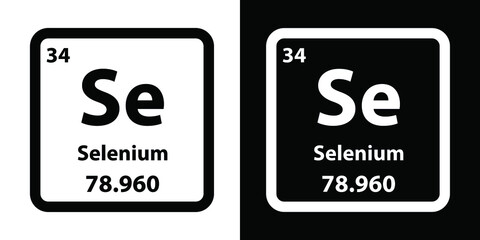 Se	Selenium chemical element icon. The chemical element of the periodic table. Sign with atomic number. 