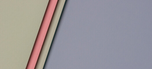 Abstract colored paper texture background. Minimal geometric shapes and lines in light blue, pastel...