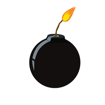 Ilustraci&oacute;n de objetos, bomba de caricatura