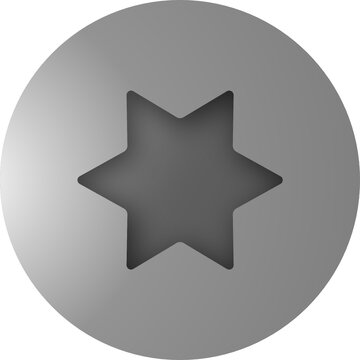 Torx Screw Head - Hexagon socket 
