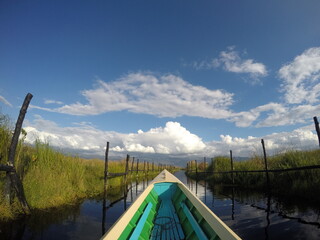canoe on the lake