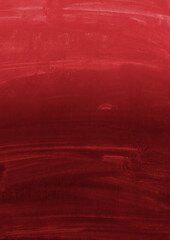 Red ink and watercolor texture on white paper background. Gradient paint strokes and decalcomania effect. Hand-painted gouache abstract image. Mess on the canvas.
