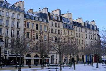 Fototapeta na wymiar Some pictures of Paris under the snow the 11th February 2021.