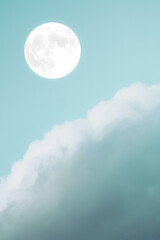 Naklejka na ściany i meble Moon and clouds