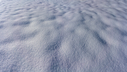 Snow field close