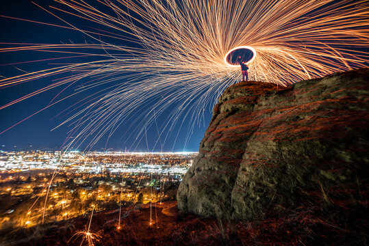 Steel wool, light painting, long exposure photography