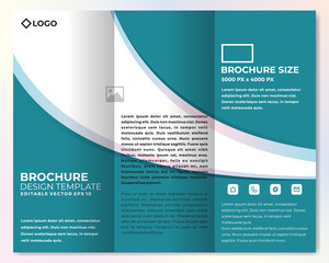 Modern brochure design template with cool gradient color