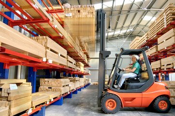 forklift operator in the wood industry