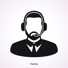 Customer Service, Online Support, Help Desk, Call Vector Icon illustration
