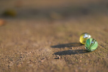 Marbles on the ground