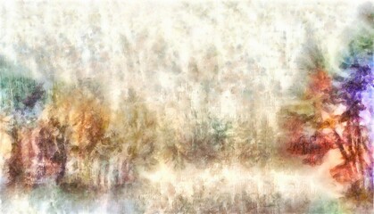Hazy forest abstract