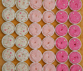 View of traditional multi colored zefir.