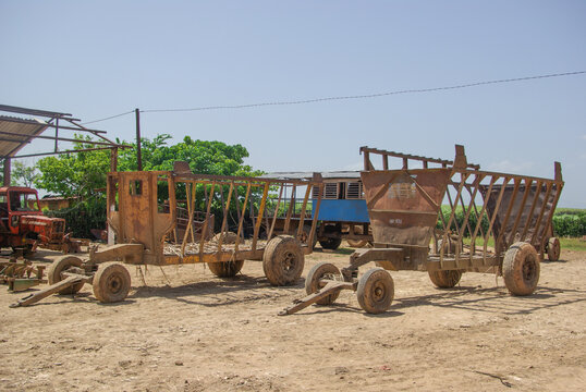 Vieille Charrette agricole, orient, Cuba