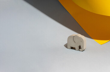 figurine toy animal handmade concrete and plaster elephant for playing with children and...