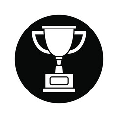 Winner trophy icon vector, symbol of victory event color editable on white background