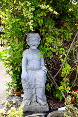Relief statue in public garden