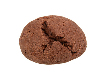Yummy cocoa chocolate cookies isolated on the white background