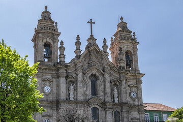 Fototapeta na wymiar The Convento dos Congregados, also referred to as the Convent of the Congregation of Sao Filipe de Neri - XVIII century baroque Basilica in Braga, Portugal.