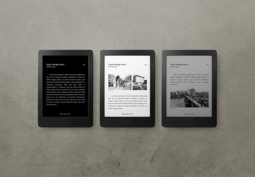 E-Book Reader Mockup Set