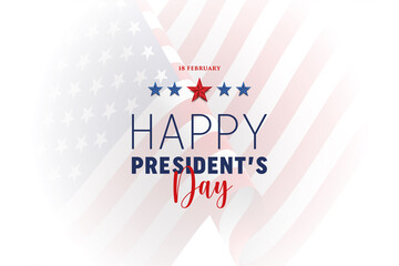 Happy Presidents day in United States. Washington's Birthday. Federal holiday in America. Celebrated in February. Poster, banner and background