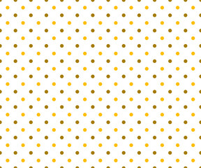 Gold polka dots pattern, colorful holiday background - vector abstract background
