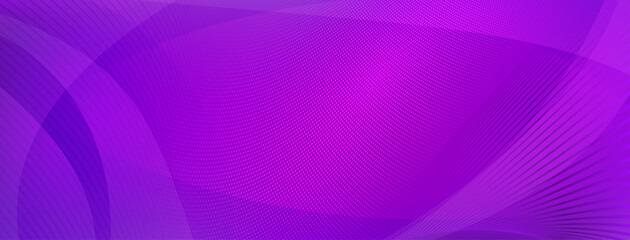 Obraz premium Abstract background made of curves and halftone dots in purple colors