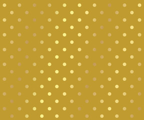 Gold polka dots pattern, colorful holiday background - vector abstract background